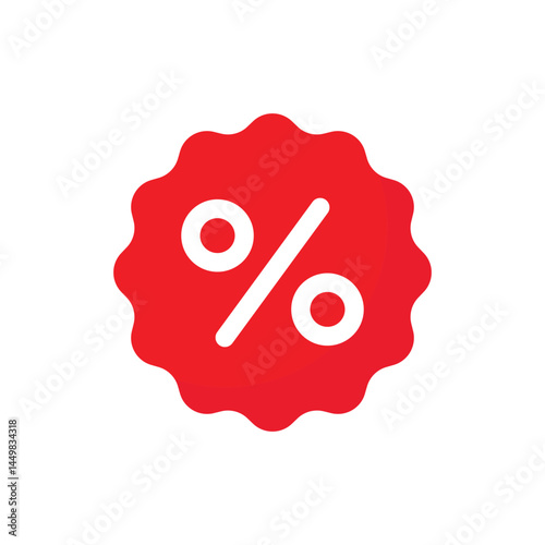 Single Sale Badge Icon Red