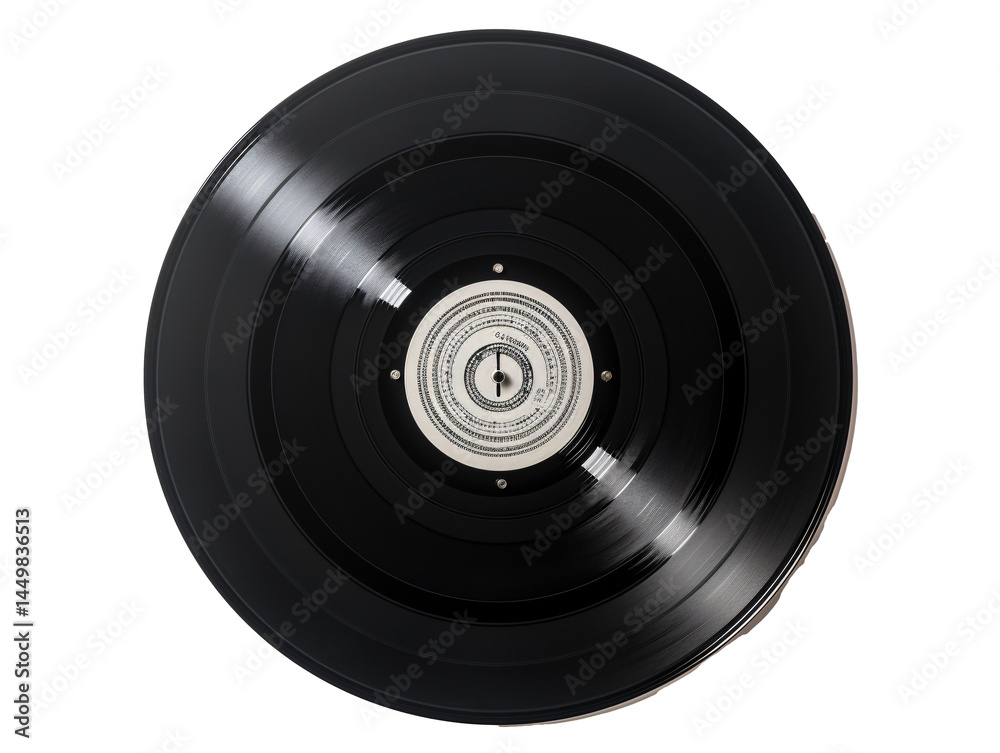 a black record with a white label a black record with a white label