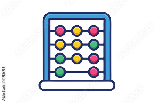 Colorful Abacus Icon for Educational Resources