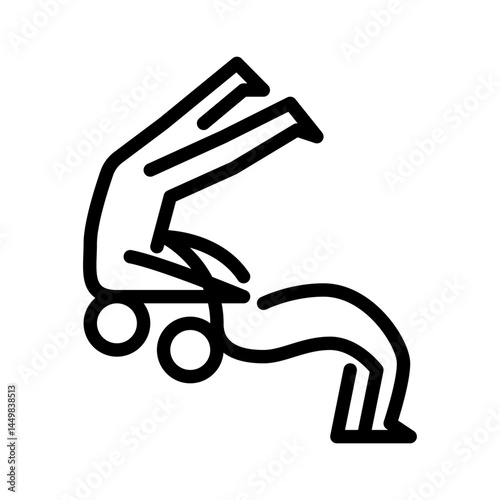 judo fight outline icon. figure stick playing sport line art illustration.