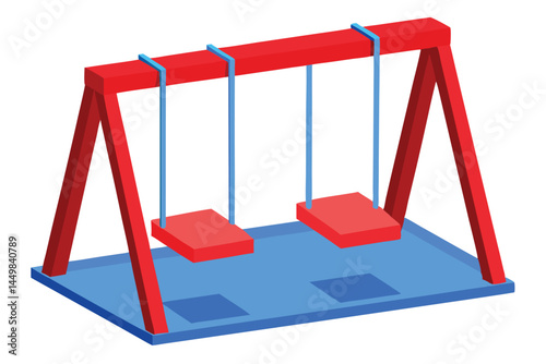 Colorful Playground Swings, Ideal for Kids' Activities