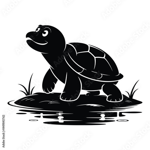 Kappa Silhouette, Vector, Icon, Logo, White Background.