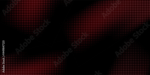 Red diagonal geometric shape with halftone. Modern fiber textured vector eps 10