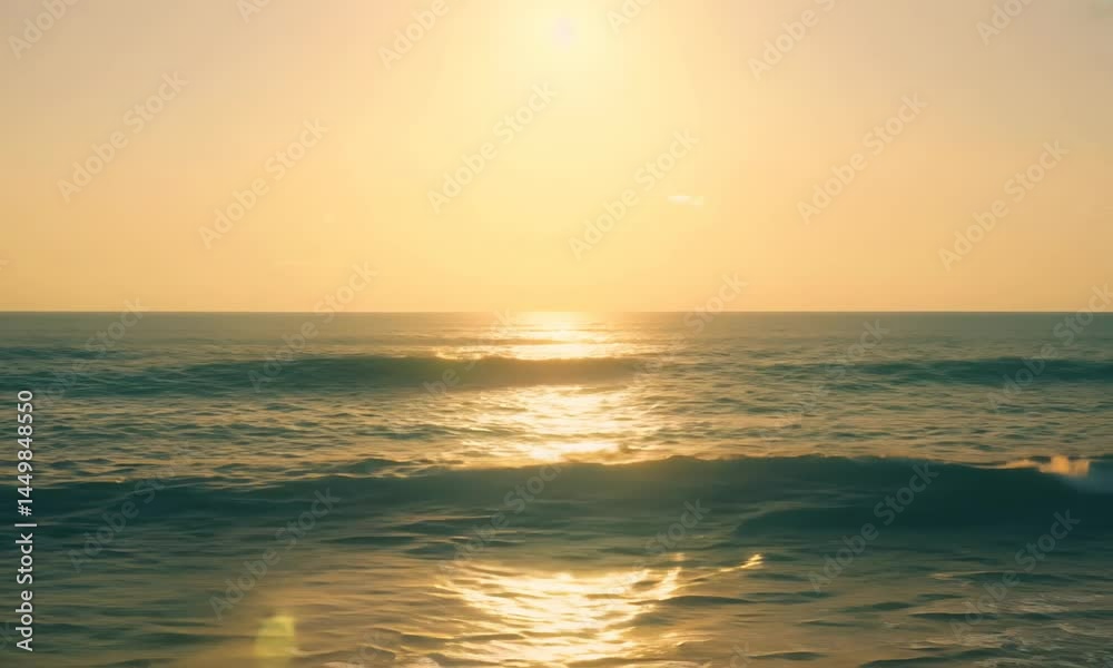 A tranquil ocean scene reflecting a golden sunset, with gentle waves and a serene atmosphere. A tranquil ocean scene reflecting a golden sunset, with gentle waves and a serene atmosphere.