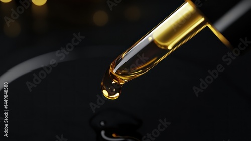 Wallpaper Mural Golden serum drop, close-up Torontodigital.ca