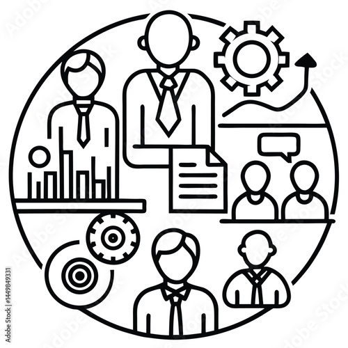 Office and Business Editable Icons set. Vector illustration in modern thin line style of business related icons: teamwork, documents, devices, and more. Pictograms and infographics for mobile apps.
