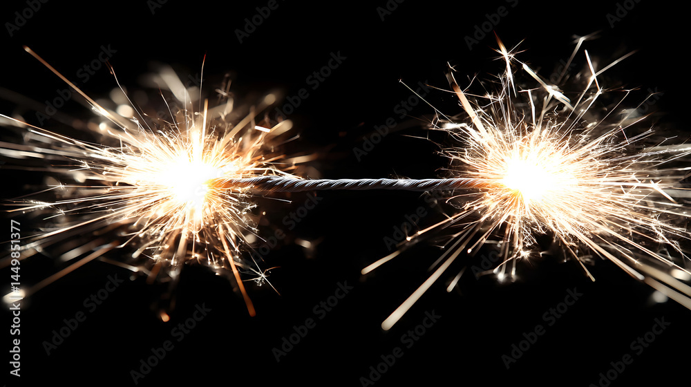 Two wires connected with flying sparks, symbolizing energy, power transmission, and high-voltage connection in a dramatic and electrifying visual.
Two wires connected with flying sparks, symbolizing energy, power transmission, and high-voltage connection in a dramatic and electrifying visual.