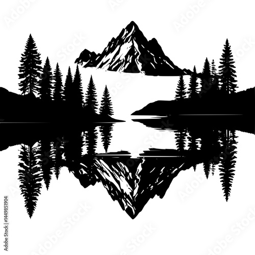 mountain landscape vector