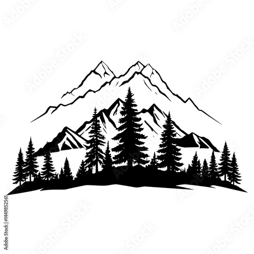 vector illustration of a winter landscape