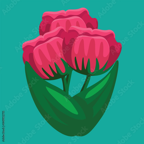 Realistic snowdrop flower