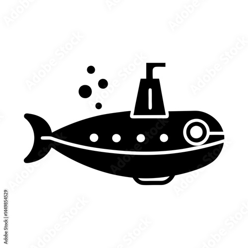 Submarine bath toy silhouette vector art