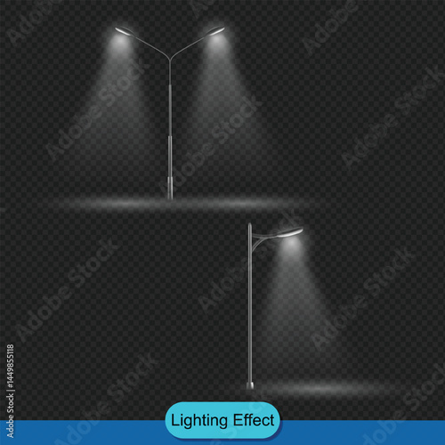 street light effects vector