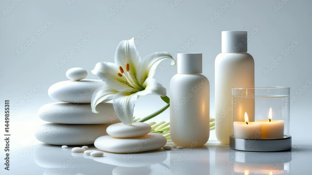 Attractive spa display on a white backdrop Attractive spa display on a white backdrop