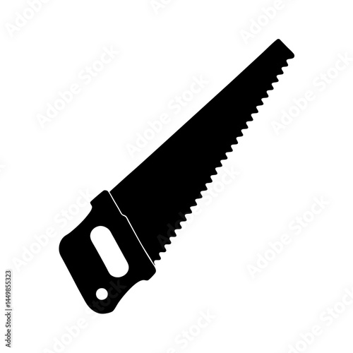 Tenon saw silhouette vector