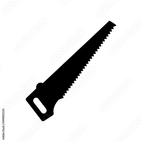 Tenon saw silhouette vector