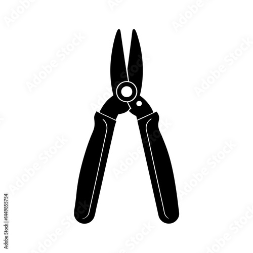 Tin snips silhouette illustration