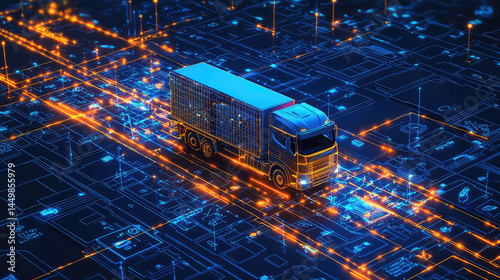 Connected Freight Truck on a Digital Network