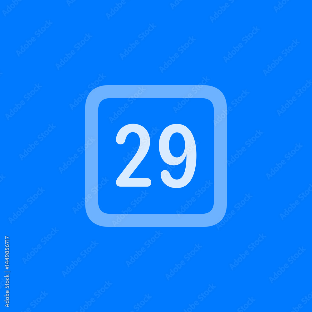 Number 29 Square Icon Number 29 Square Icon