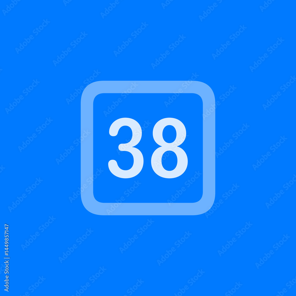 Number 38 Square Icon Number 38 Square Icon