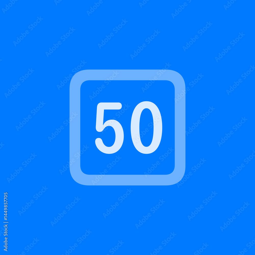 Number 50 Square Icon Number 50 Square Icon