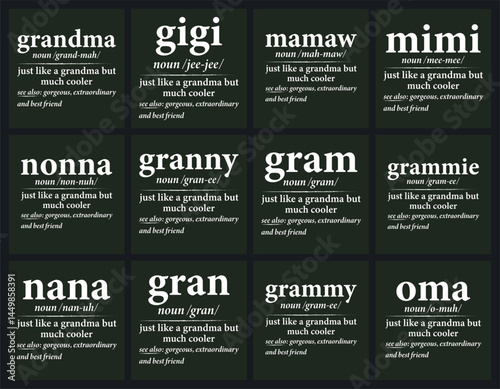 Grandma definition t shirt design