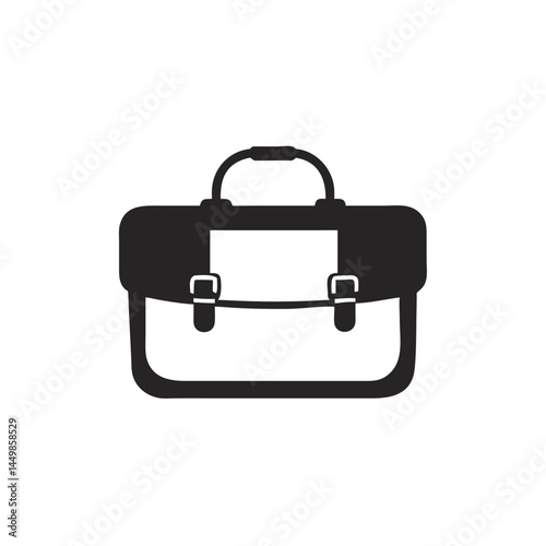 Classic business briefcase vector icon illustration