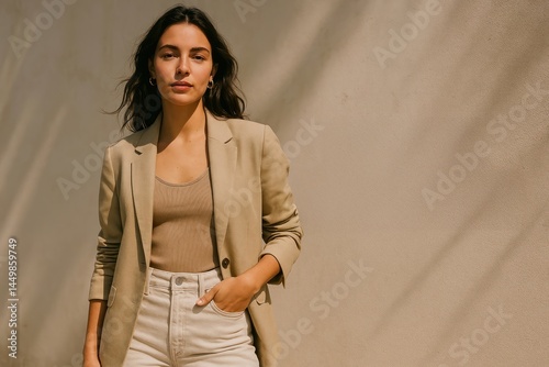 Confident woman in stylish outfit