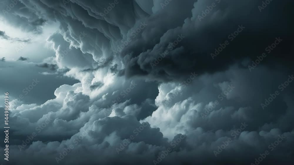Intense sky featuring intricate cloud formations before the storm.