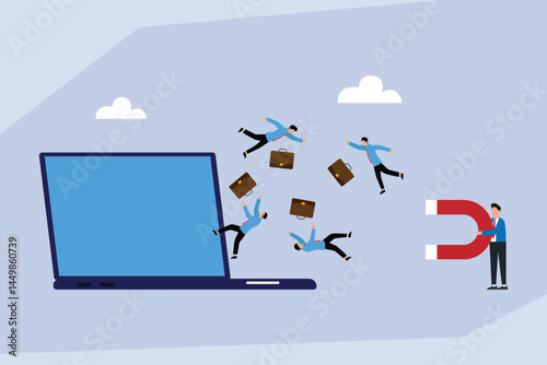 Flat Vector Talent Acquisition with Magnet