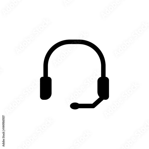 earphone icon, simple flat style, illustration, logo sign symbol pictogram template, for ui or ux isolated on white for mobile app, editable