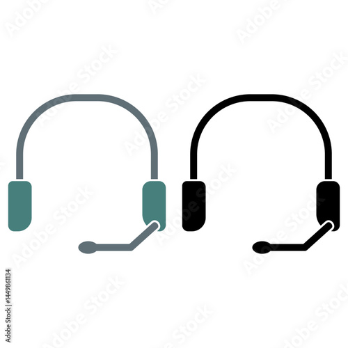 earphone icon, simple flat style, illustration, logo sign symbol pictogram template, for ui or ux isolated on white for mobile app, editable