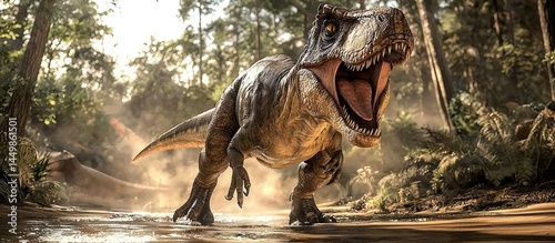 Fototapeta Naklejka Na Ścianę i Meble -  Experience the thrill of an epic dinosaur adventure.