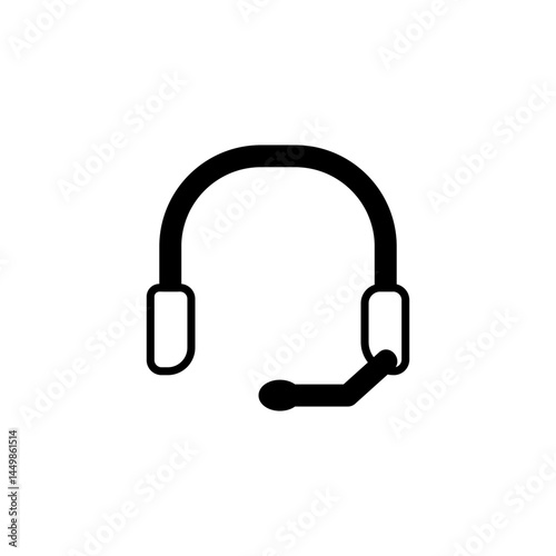 earphone icon, simple flat style, illustration, logo sign symbol pictogram template, for ui or ux isolated on white for mobile app, editable