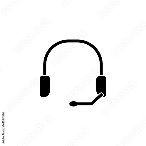 earphone icon, simple flat style, illustration, logo sign symbol pictogram template, for ui or ux isolated on white for mobile app, editable