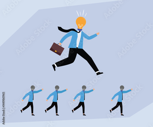  Flat Vector Leading with Innovative Ideas