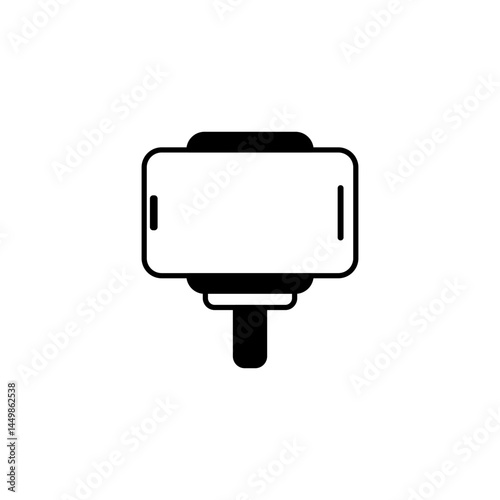 phone holder icon, simple flat style, illustration, logo sign symbol pictogram template, for ui or ux isolated on white for mobile app, editable