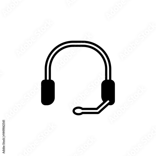 earphone icon, simple flat style, illustration, logo sign symbol pictogram template, for ui or ux isolated on white for mobile app, editable