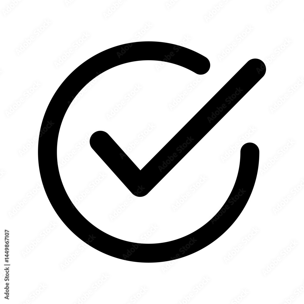 Check mark icon. tick symbol. Check, Checklist, ok, yes icon approved vector illustration. Check mark icon on white background. Vector illustration Check mark icon. tick symbol. Check, Checklist, ok, yes icon approved vector illustration. Check mark icon on white background. Vector illustration
