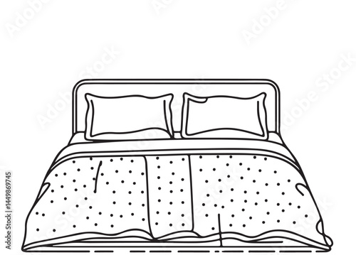 Children's room. Children's furniture. Abstract bed doodles sketch