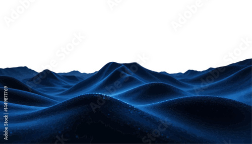 Abstract Blue Mountain Ridge Landscape