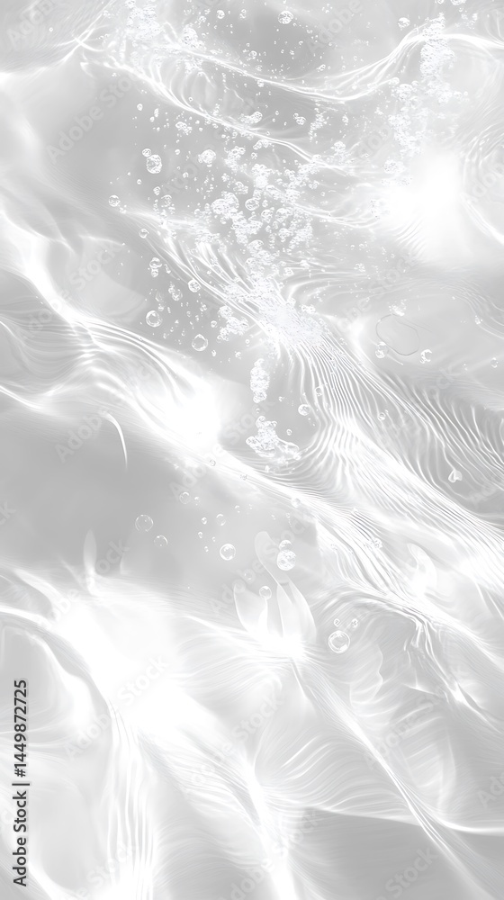 Obraz premium White water with ripples and splashes. Blurred and calm water surface texture