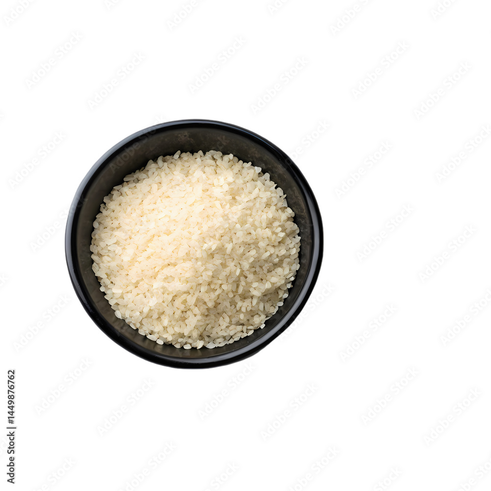 White Rice in a Bowl Food Photography isolated on transparent background White Rice in a Bowl Food Photography isolated on transparent background