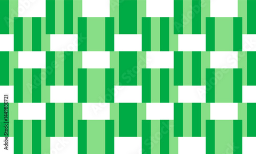 abstract background with squares green rectangle block vertical strip seamless repeat pattern, replete patter image design for fabric print or wallpaper or wrap package print, green background, fuzzy