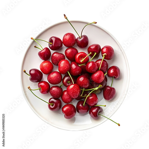 Fresh Juicy Cherries HighQuality Stock Photo isolated on transparent background