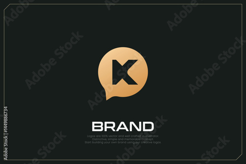 K Letter Trademark Brand Logo 