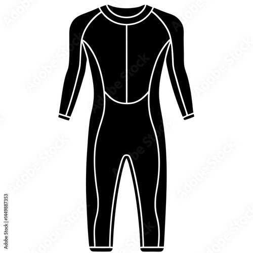 Minimal Wetsuit Vector on White