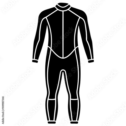Minimal Wetsuit Vector on White