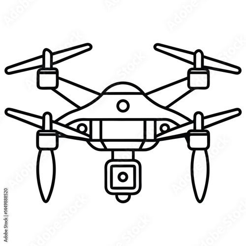 Drone Vector Silhouette illustration