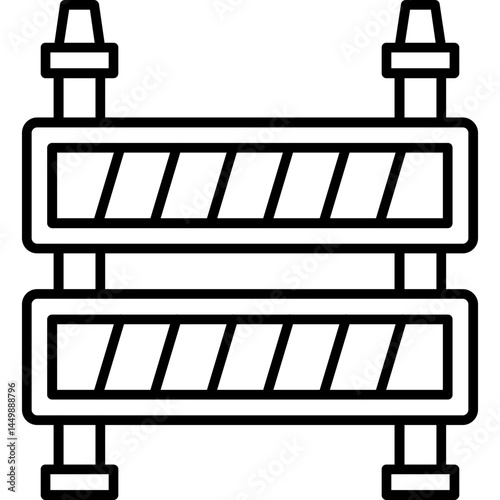 Road Work Barrier Icon
