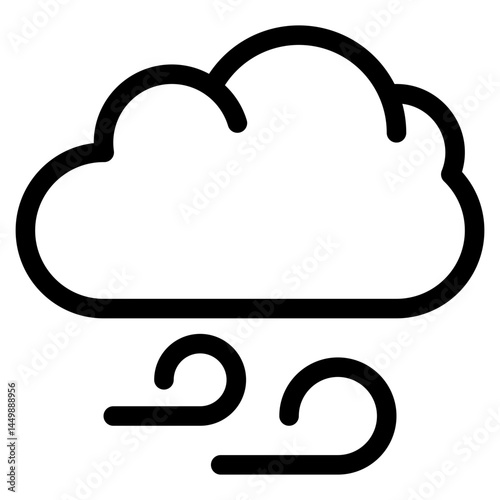 Vector Icon wind, Cloud, weather, whiffle, cloudy